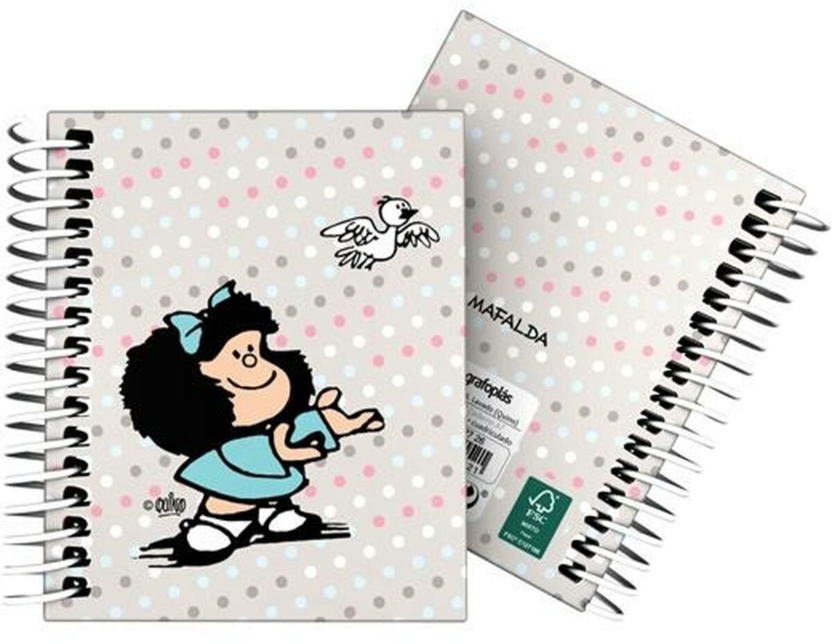 Mafalda-Schrift Vogel mehrfarbig A7 100 Blatt