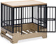Entworfen von Lotte, Bank, Hundekäfig-Möbel, Quirine – Hundekorb – mit Schublade – Metall, Holz – M – 81 x 57 x 71 cm