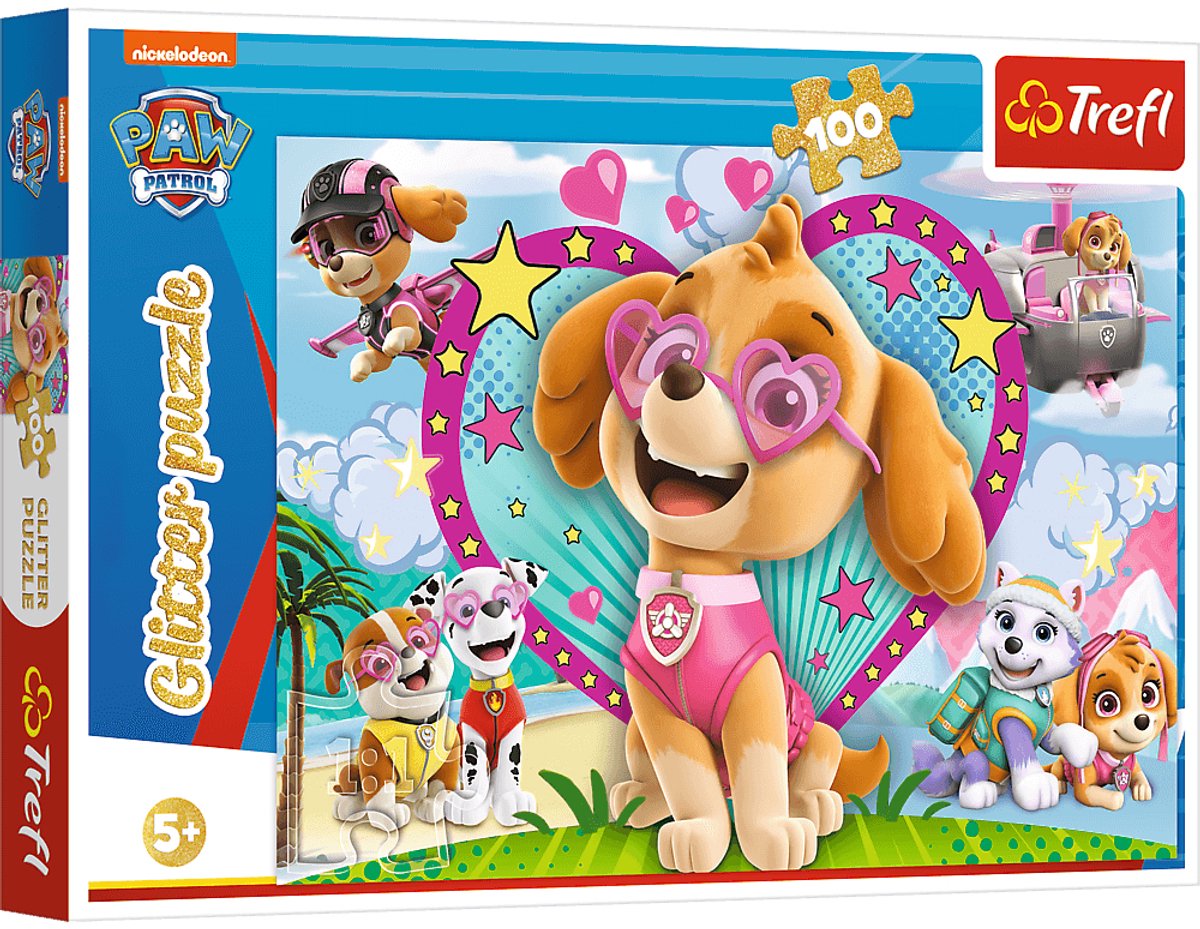 Trefl Glitzerpuzzle Paw Patrol 100tlg