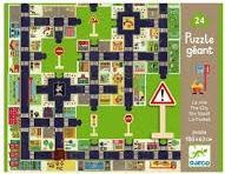 Djeco – Pop-to-Play-Puzzle „Die Stadt“ 24-tlg