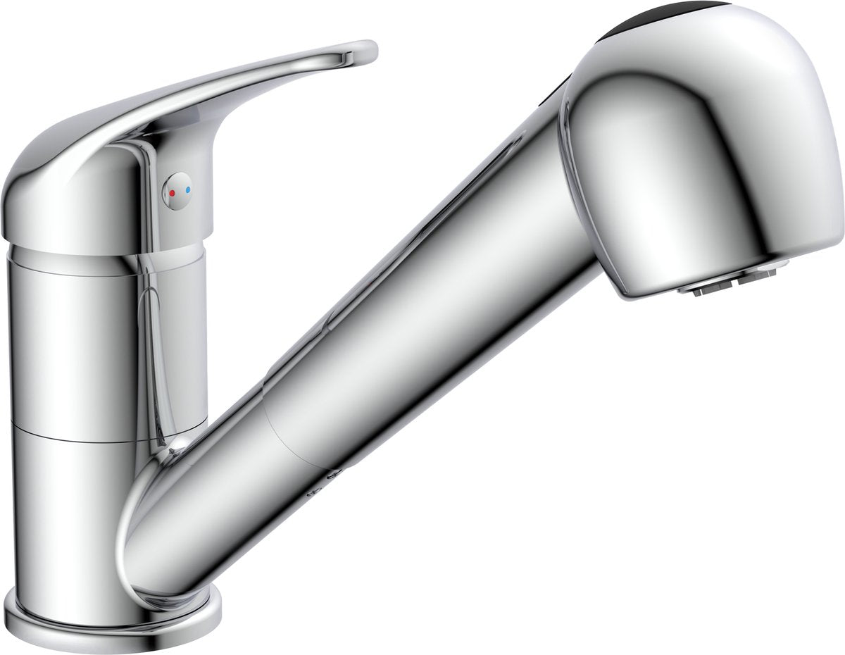 Schütte Schütte One -Button -Mixer mit erweiterbarem Ausgang Ultra Chrome -Anter