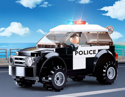 Sluban -Polizeiauto mit Hund
