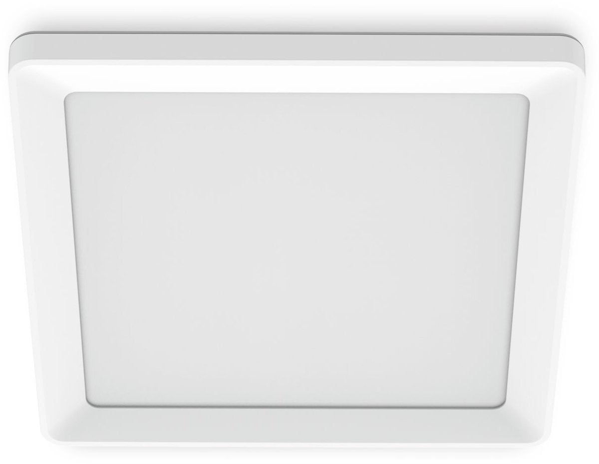 Philips LED Philips Valen Deckenleuchte – mit Fernbedienung – Warmglow-Lichttechnologie: Dimmen Sie Ihre Lampe für eine wärmere Lichtfarbe – 13 W – LED-Beleuchtung – extra warmes bis kaltweißes Licht: 2200 K–6500 K – quadratisch – Weiß
