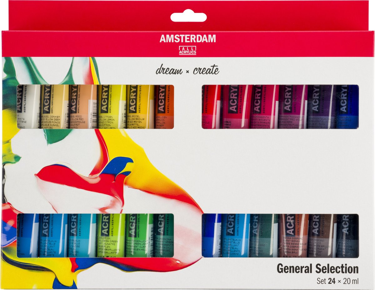 Amsterdam Acrylfarben Standard -Set, 24dlg.