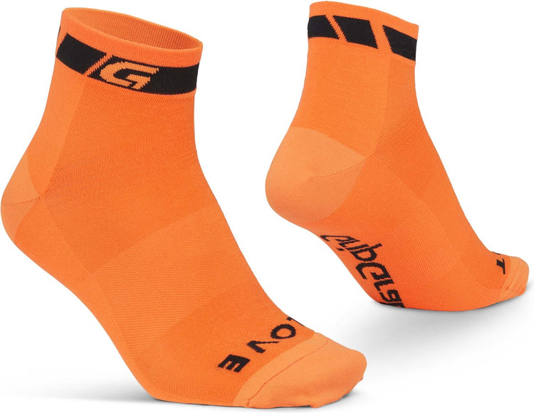 Gripgrab – klassische niedrig geschnittene Sommer-Radsocken 1 Paar kurze Coolmax-Socken – Orange – Unisex – Größe XS (35–38)
