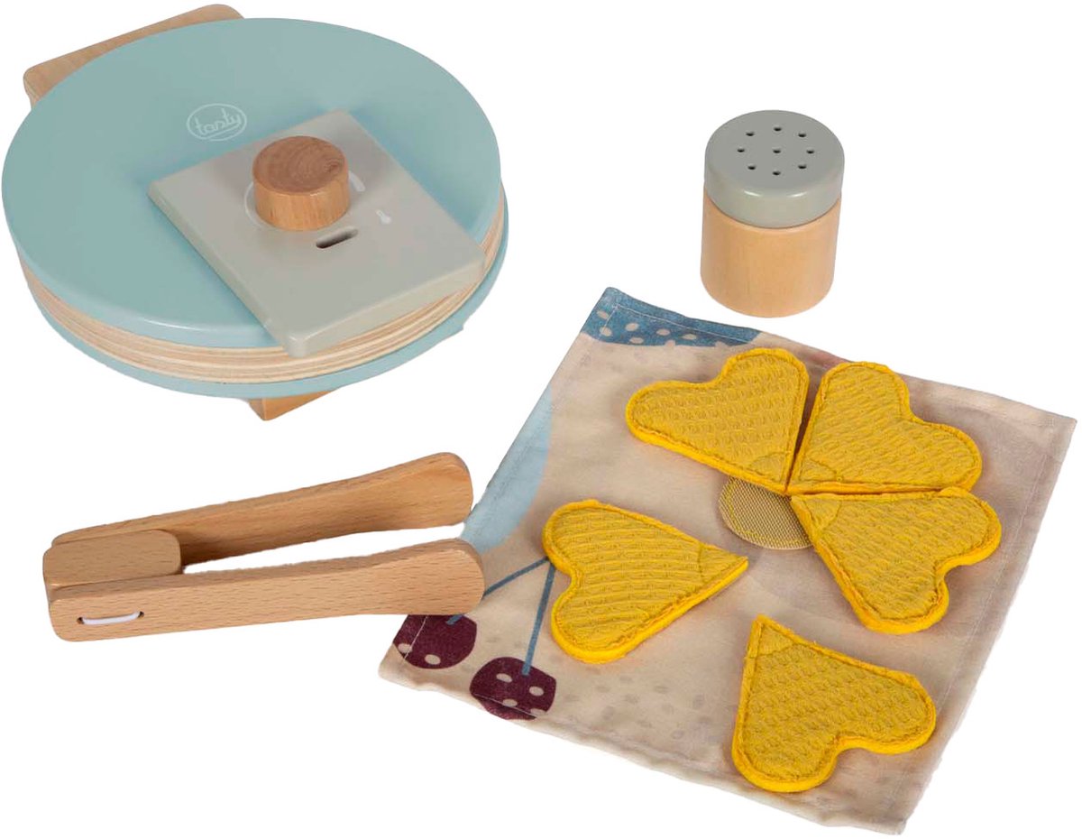 Kleiner Fuß Holz Waffel Eisenspielset, 10dlg.