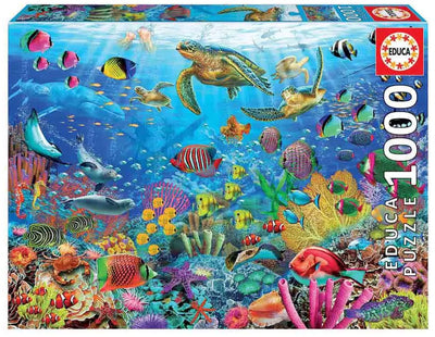 Educa - Puzzle - Schildkröten im Paradies - 1000 Teile - Puzzle für Erwachsene