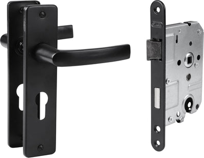 Starx Türbeschlag rechts und links - PC55 - Frontplatte schwarz lackiert (exkl. Zylinderschloss)
