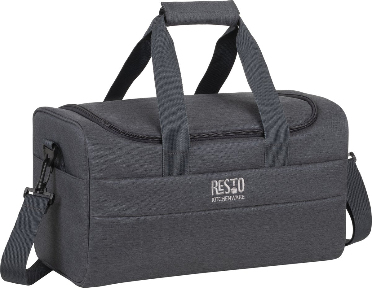 Resto Felis Kühltasche 19l - dunkelgrau - wasserabweisend auslaufsicher - mit Tragegurt - für Picknick, Strandreise
