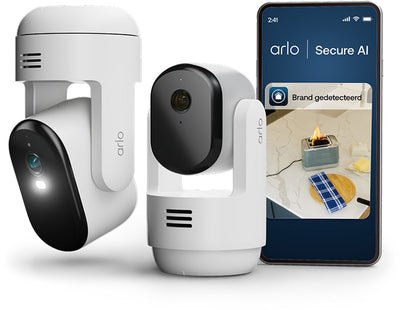 Arlo essential3 PTZ-Set – Sicherheitsset für drinnen, draußen, 2 Kameras (2k)