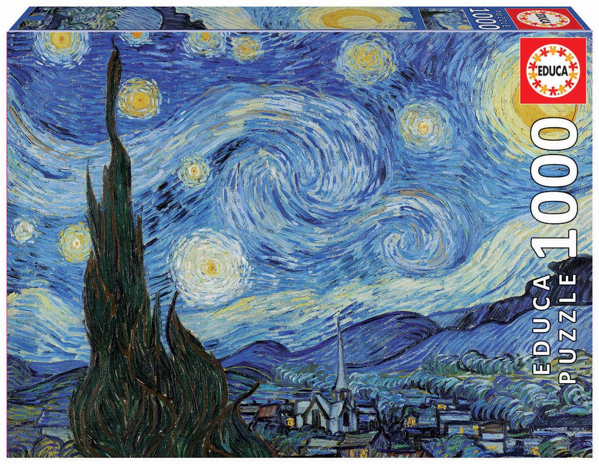 Educa - Puzzle - 1000 Teile - Vincent Van Gogh - Sternennacht