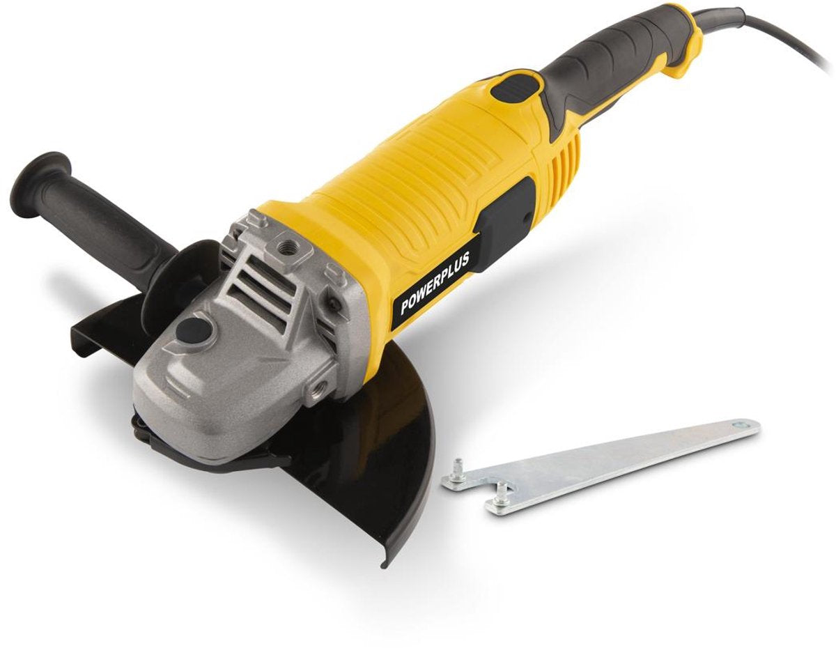 Powerplus elektrischer Winkelschleifer powx0606 – 2400 W Schleifmaschine – Schleifscheibe 230 mm ᴓ, kompaktes Elektrowerkzeug