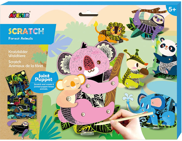 Avenir Kratzgliederpuppe - Waldtiere - Kratzpuppen - 5 Jahre