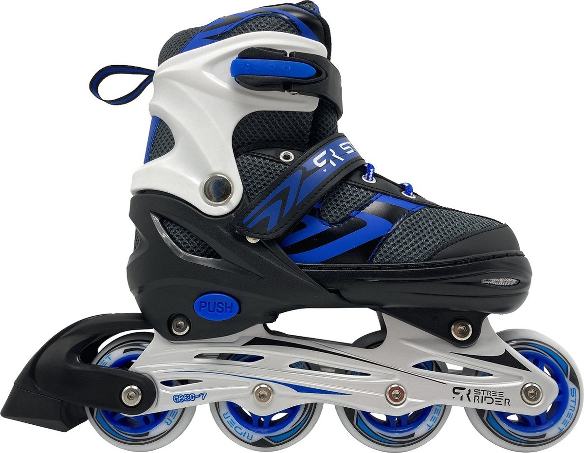 Kinderschlittschuhe blau schwarz, Größe 29-32