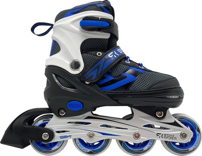 Kinderschlittschuhe blau schwarz, Größe 29-32