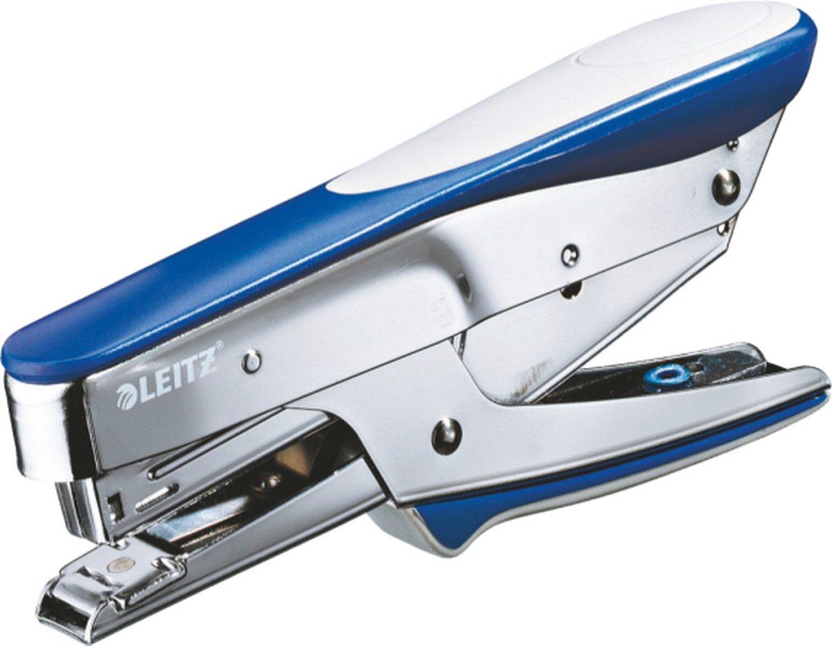 Leitz Heftgerät, Toplader-Modell – Heften bis zu 15 Blatt – blau
