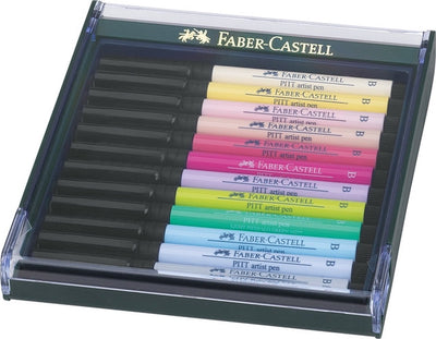 Faber-Castell Zeichenstift – Pitt Artist Pen – Pastell – 12 Stück – FC-267420