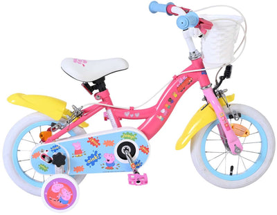 Volare Peppa Pig Kinderfahrrad – Mädchen – 12 Zoll – Pink – zwei Handbremsen