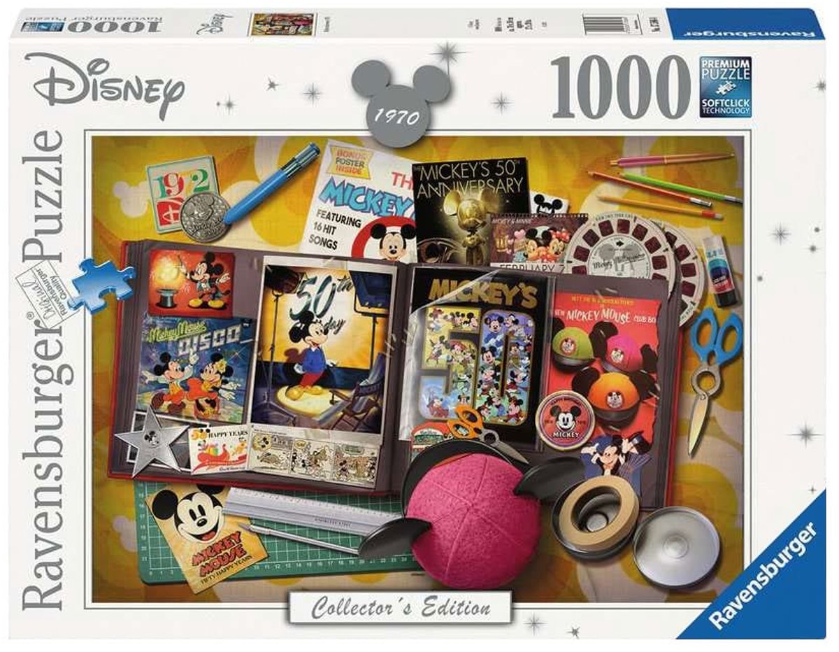 Ravensburger Puzzle Mickey Maus Jahr 1970 - 1000 Teile Disney.