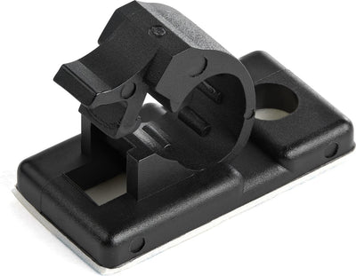 Startech.com 100 selbstklebende Kabelmanagement-Clips, 5,5 mm, schwarz, Kabelmanagement für Netzwerk-Ethernet-Tischcomputer, selbstklebende Kabelhalter, selbstklebende Klemme, Nylon, Brandschutzklasse UL 94 V-2