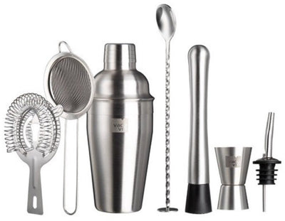 Vacuvin Vacu Vin Cocktail-Set Plus – 7-teilig – Edelstahl – Cocktail-Shaker 550 ml – komplettes Bar-Set