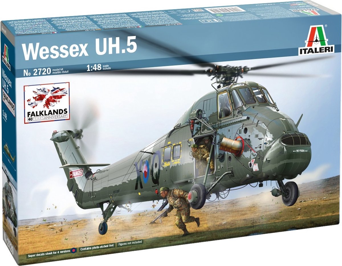 Italeri Modellbausatz Flugzeug – 2720 Wessex uh.5 Heli aus Kunststoff – 1:48 – Modellbau