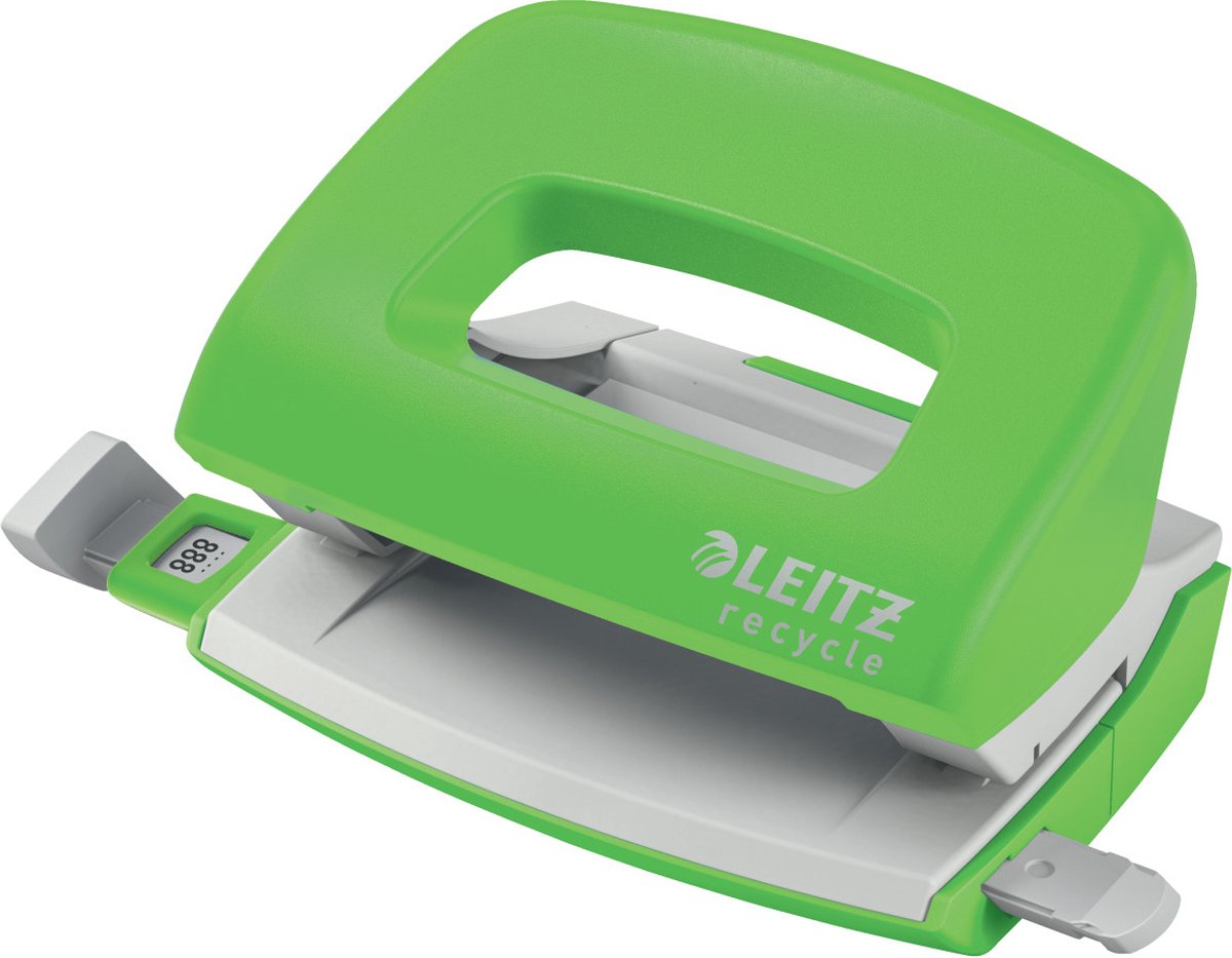Leitz nexxt recycle Mini-Lochstanzer – stanzt bis zu 10 Blatt – grün