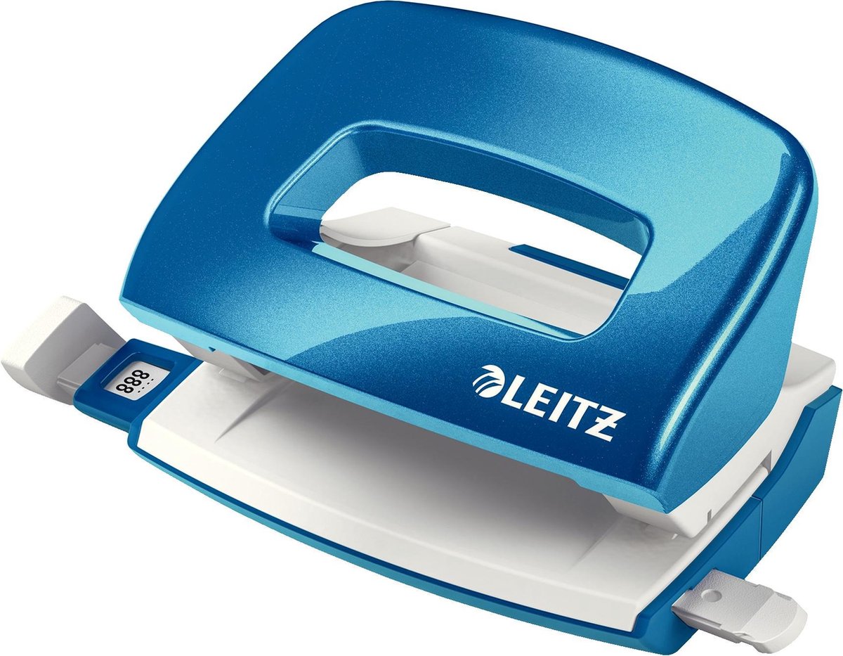 Leitz Wow Mini-Locher – bis zu 10 Blatt – für Zuhause – blau