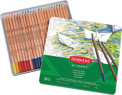Derwent Academy Buntstift – verschiedene Farben – Set mit 24 hochwertigen Buntstiften