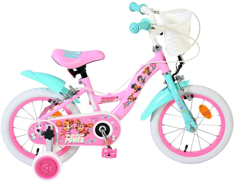 Paw Patrol Kinderfahrrad – Mädchen – 14 Zoll – Pink – zwei Handbremsen