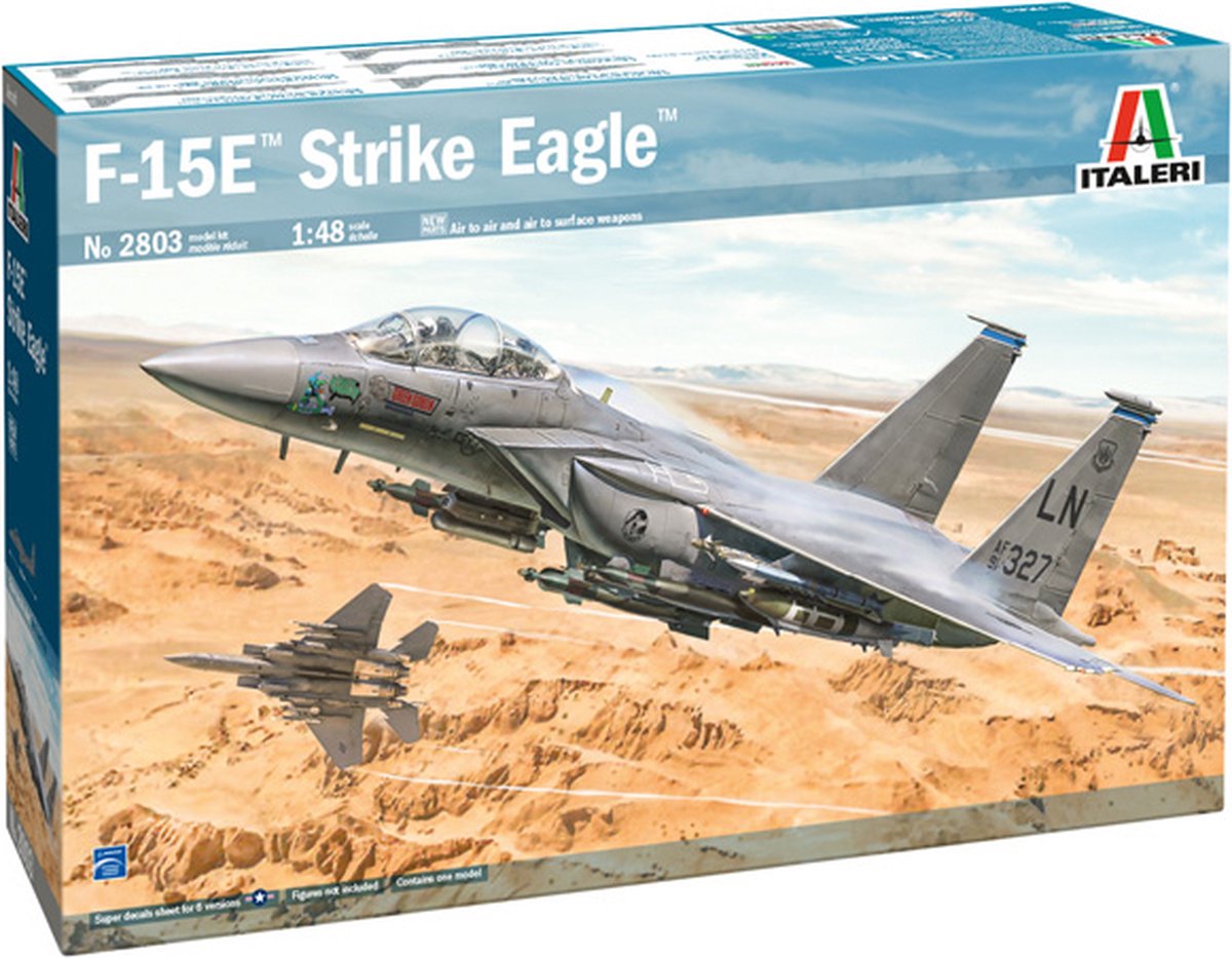 Italeri Modellbausatz Flugzeug – 2803 F-15e Strike Eagle Flugzeug aus Kunststoff – 1:48 – Modellbau