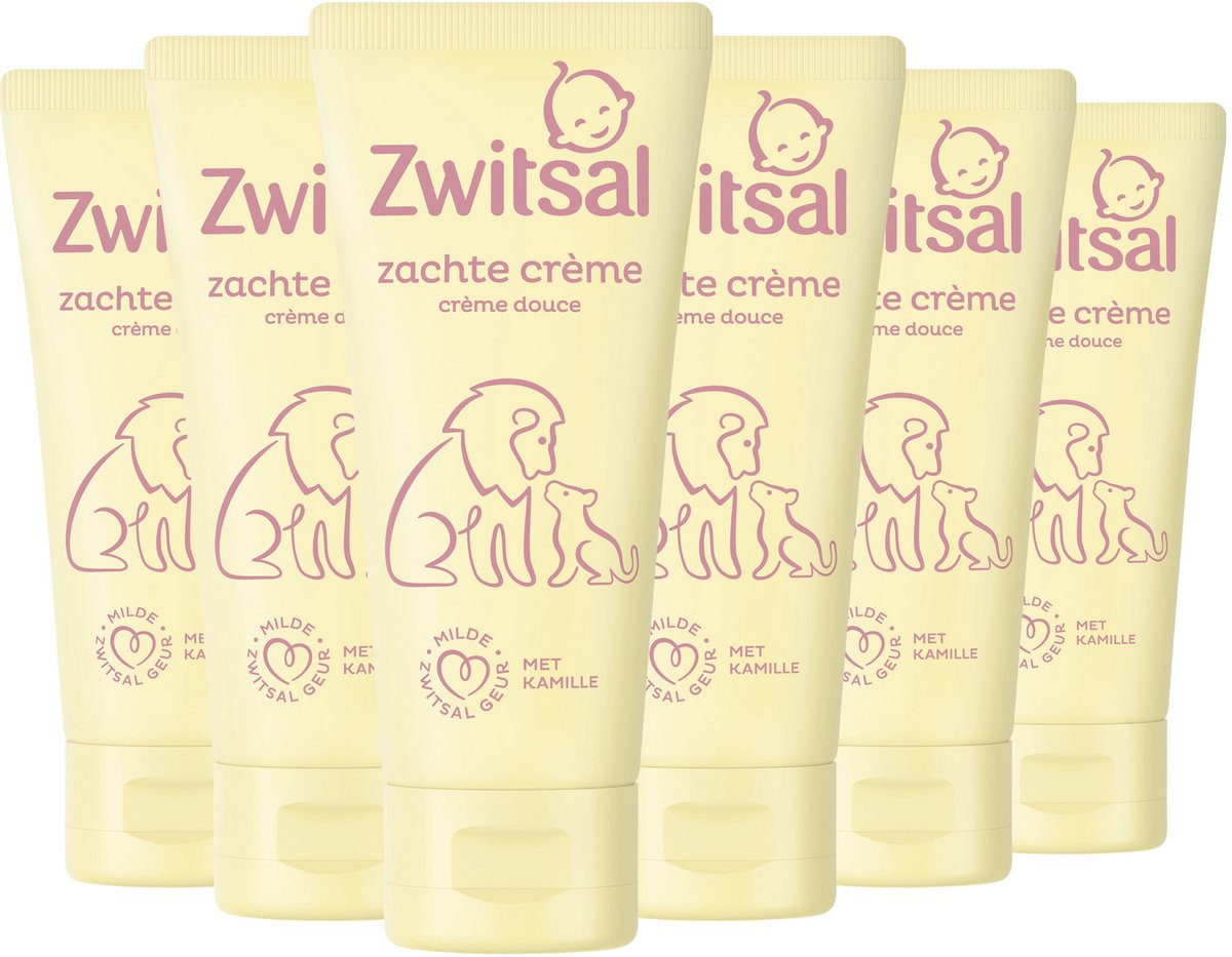 Zwitsal - Softcreme - Baby - 6 x 100 ml