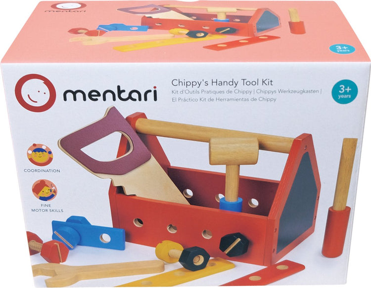 Mentari-Rollenspiel – Werkzeugkasten – 21 x 13,2 x 15,5 cm – 15 Teile – 3 Jahre