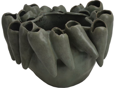 HD Collection Vase Steingut grün 39x35,5x26cm