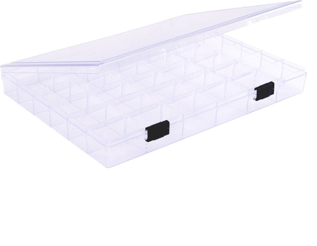 Vaessen kreative Aufbewahrungsbox – 24,7 x 19,2 x 2,9 cm – 36 Fächer