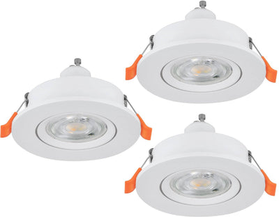 Eglo Barranco Einbaustrahler - gu10 - ø 9 cm - weiß - 3er-Set - neigbar