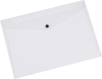 Q-Connect Dokumentenmappe, A3, transparentes PP, Druckknopfverschluss, 12 Stück