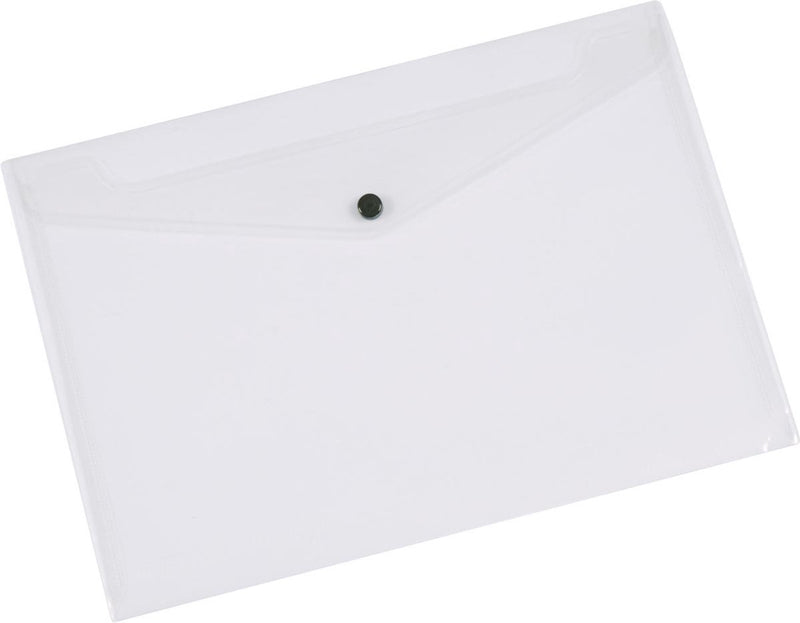 Q-Connect Dokumentenmappe, A3, transparentes PP, Druckknopfverschluss, 12 Stück