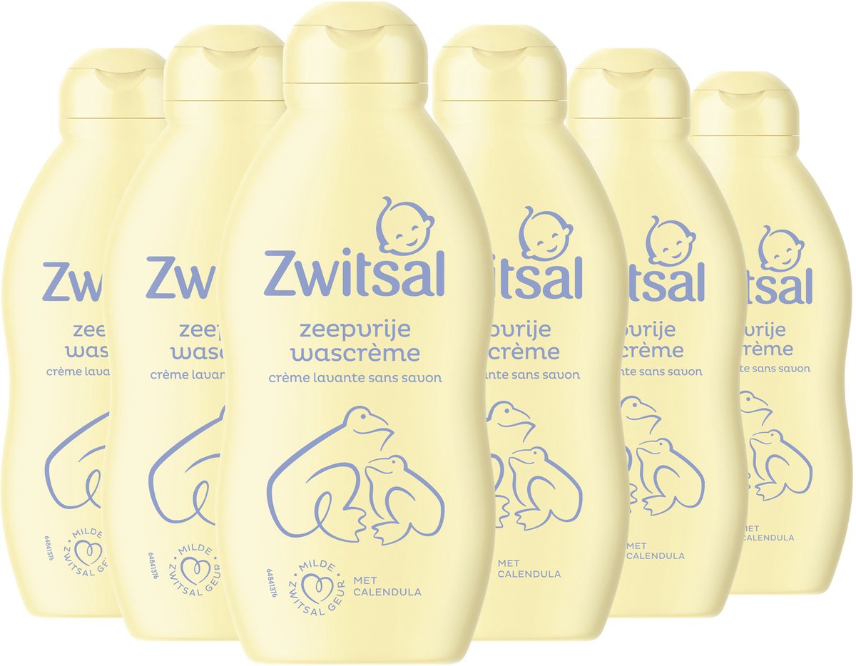 Zwitsal – seifenfreie Waschcreme – Baby – 6 x 200 ml