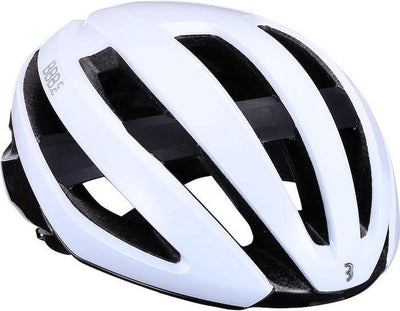 BBB Cycling Maestro Fahrradhelm – verstellbar – Sporthelm Erwachsene – Rennrad – glänzendes Weiß – Größe L – BHE-09
