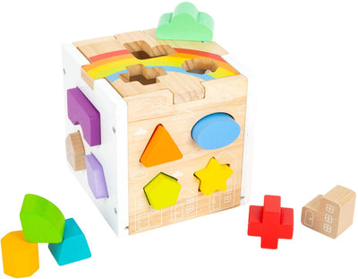 Kleine Fuß Holzform Eintopf Würfel Regenbogen,