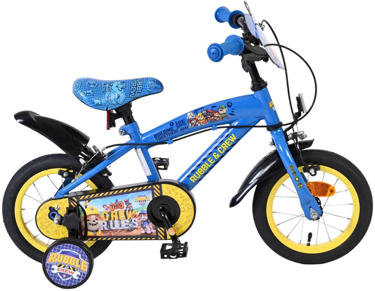 Rubble Crew – Kinderfahrrad – Jungen – 12 Zoll – Blau – zwei Handbremsen