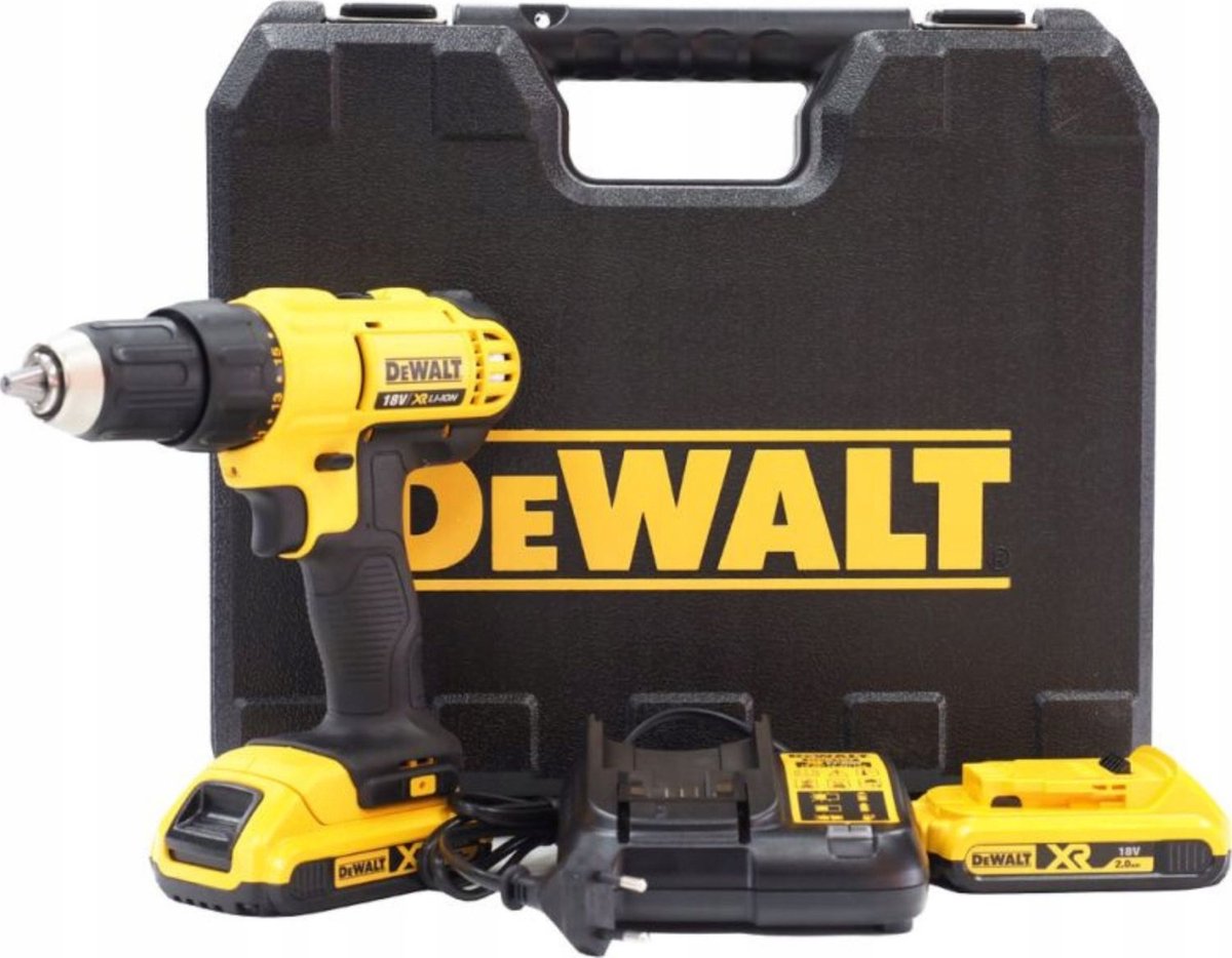Dewalt DCD771-D2QW Akku-Bohrschrauber 18V + 2x 2,0Ah 18V Akkus + Ladegerät