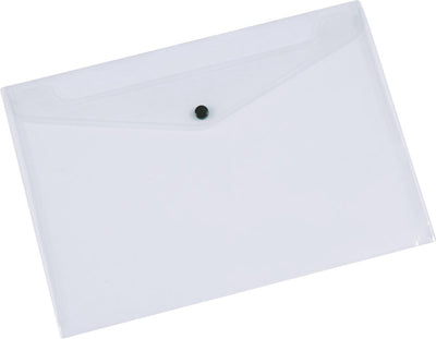 Q-Connect Dokumentenmappe, A5, transparentes PP, Druckknopfverschluss, 12 Stück