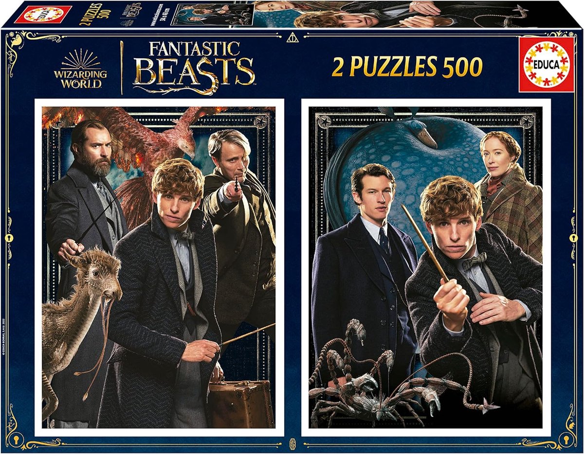 Educa - Puzzle - Fanatic Beasts - 2 x 500 Teile - Puzzle für Erwachsene