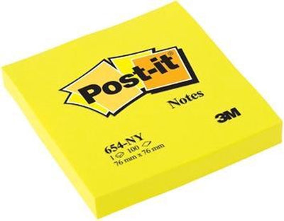 Post-it®-Notizen, neongelb, 76 x 76 mm, 100-Blatt-Block