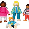 Goki Flexible Puppen Interkulturelle Familie, 4st.