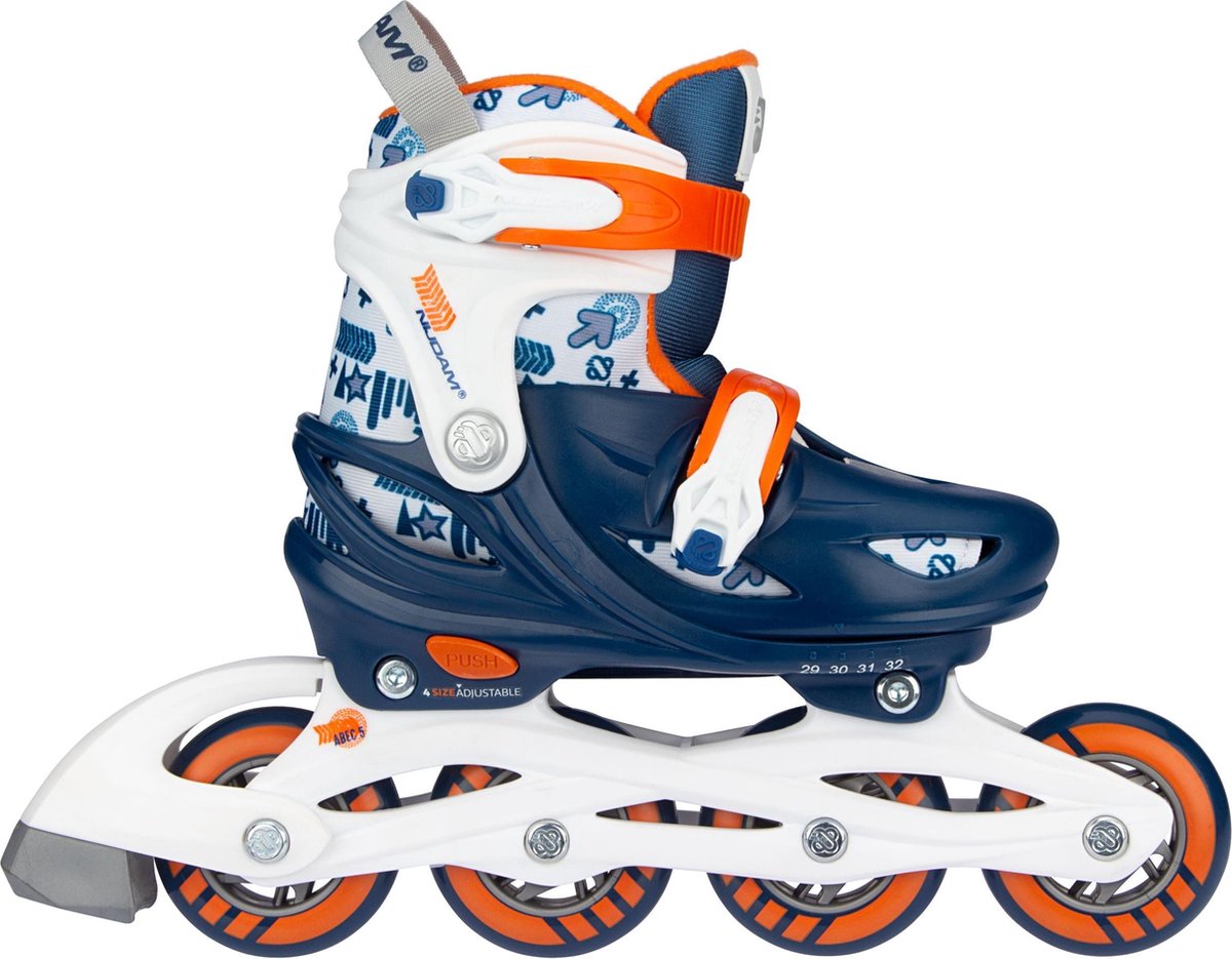 Nijdam Inline-Skates - verstellbar - Kinder - Blau - Größe 33-36