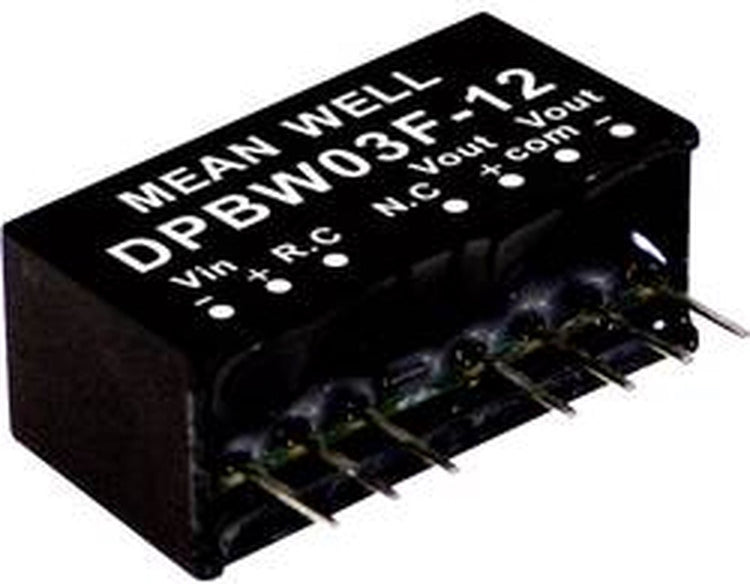 Mean Well dpbw03f-12 DC-DC-Wandlermodul 125 mA 3 W Anzahl der Ausgänge: 2 x Inhalt 1 Stück(e)