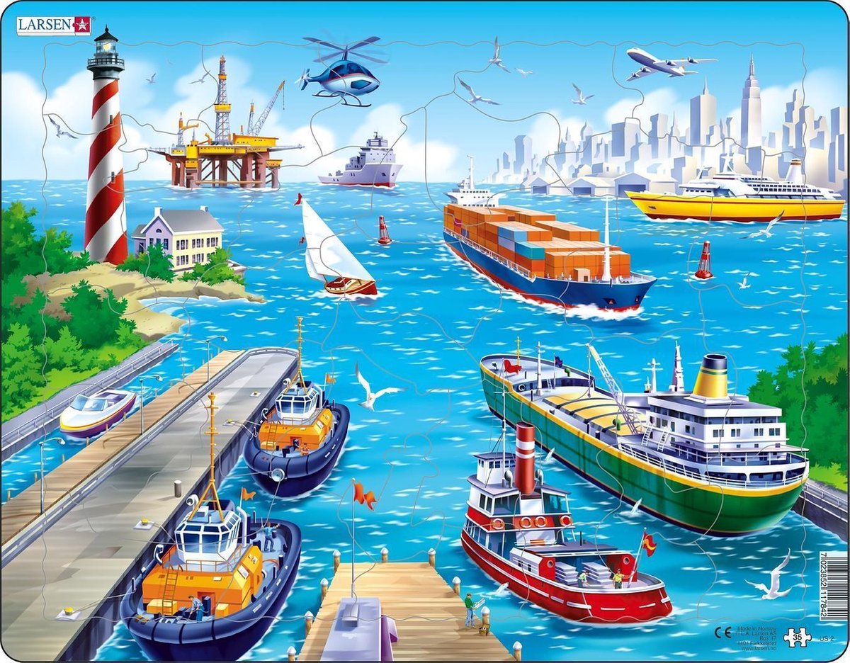 Selecta larsen line puzzle de haven, 35st.